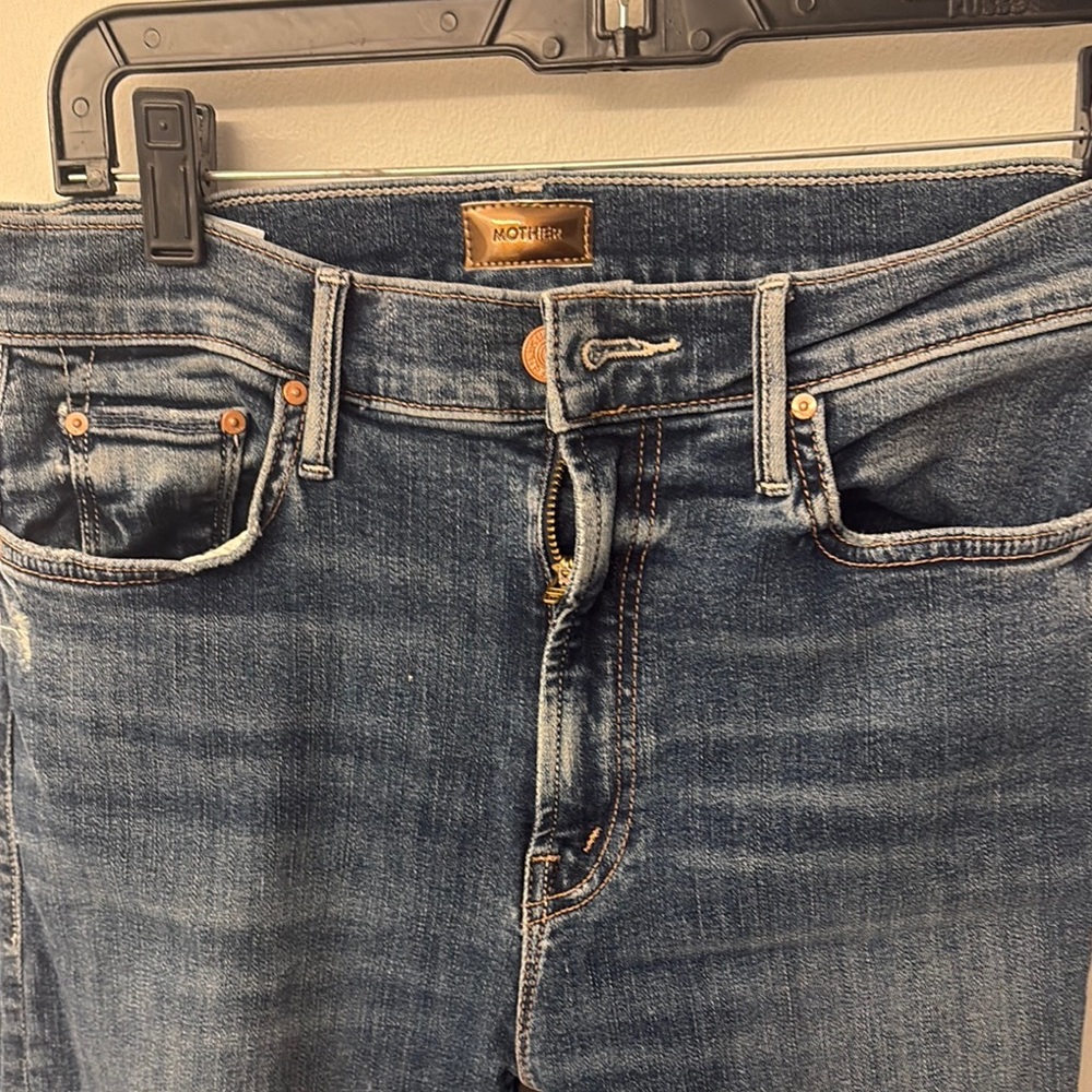 MOTHER Blue Skinny Jeans with Classic Denim Style